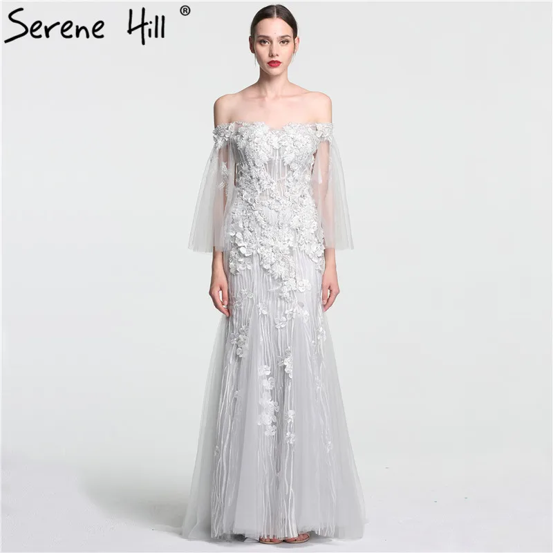 

Hot Sale Sexy White Mermaid Tulle Wedding Dress Sleeveless Appliques Beading Bridal Gown Real Photo 2019 LA6162