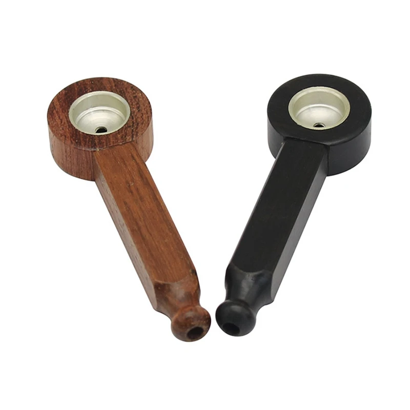 

Crude Wood Mini Pipes Rotation Portable Creative Smoking Pipe Herb Tobacco Pipe Gifts Narguile Grinder Smoke Mouthpiece