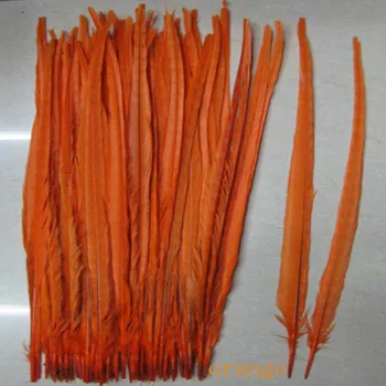 

natural orange pheasant tail feather 50 PCS 40-45 cm /16-18 inches pheasant plumage artware headwear plume