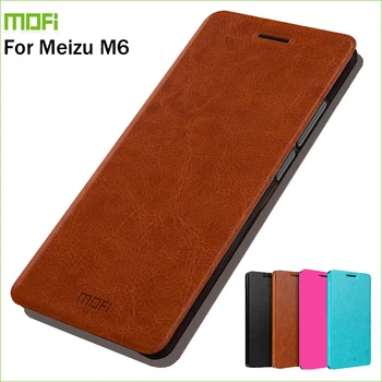 

For Meizu M6 Case Mofi Hight Quality Flip Case For Meizu M6/Meilan 6 Wallet Leather Stand Case For Meizu M6 5.2'' Cover
