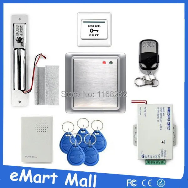 

Free shipping Waterproof Outdoor Rfid Door Access Control Kit Set With Electric Control Lock +RFID keyfob