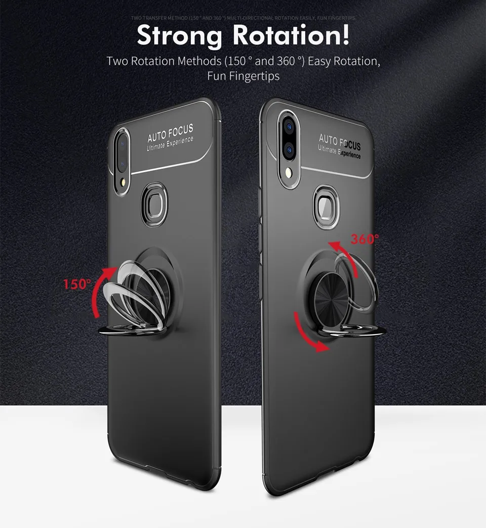 WHaY Case For Vivo V9 360 TPU Degree Finger Ring  Holder Car Magnet Phone Cover For Vivo Nex V11 Pro V9 S Vivo V9 Nex S Coque   (7)