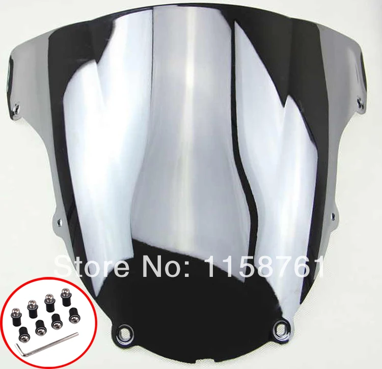 

Chrome Motorcycle Windshield Windscreen Case for Kawasaki ZX6R ZX636 ZX 6R 636 2003-2004