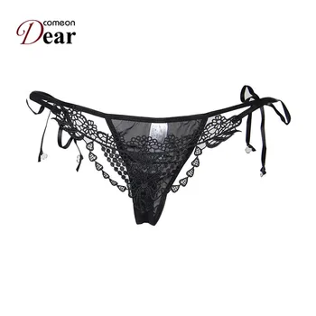 

PJ5101 Tangas Women Sexy Lingerie Plus Size Women Thongs and G strings 3 Colors Lace Embroidered & Beaded Lady Women G-string