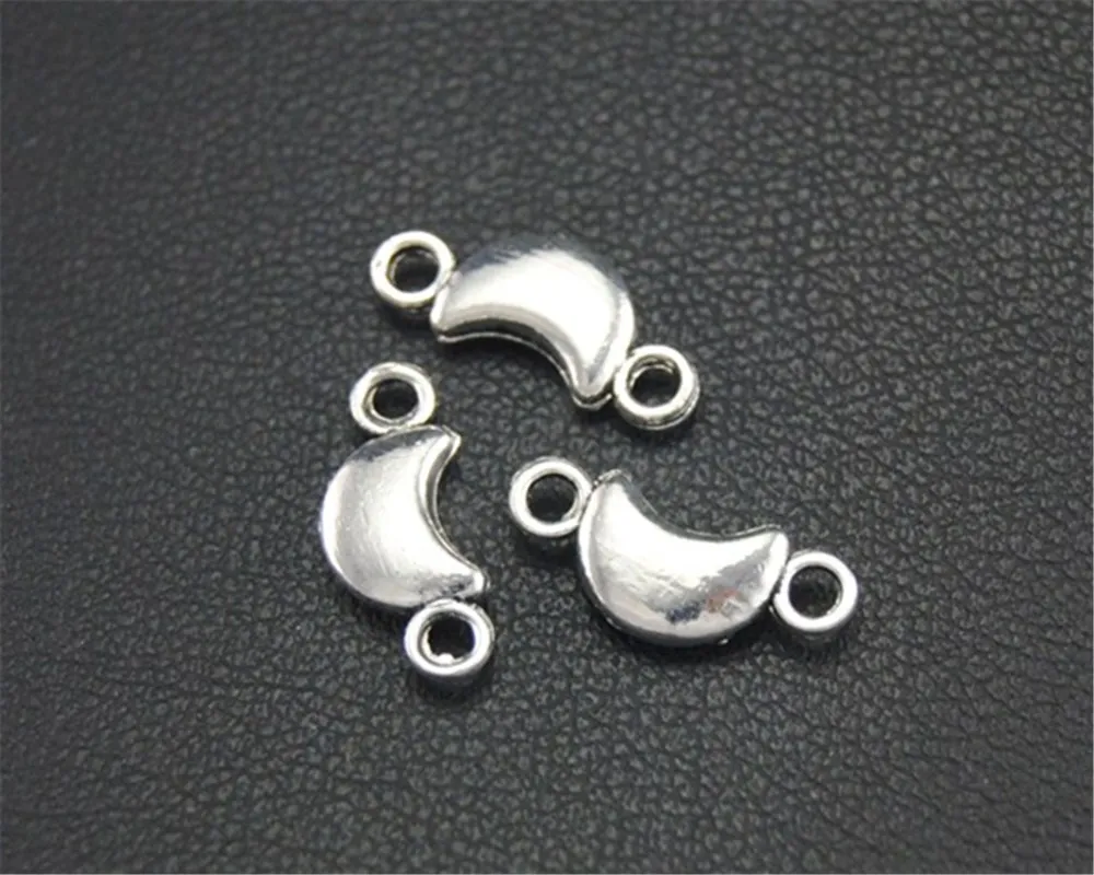 

15pcs Antique Sliver Moon Connector Fit Bracelets Necklance DIY Metal Jewelry Making 4X12mm A1701