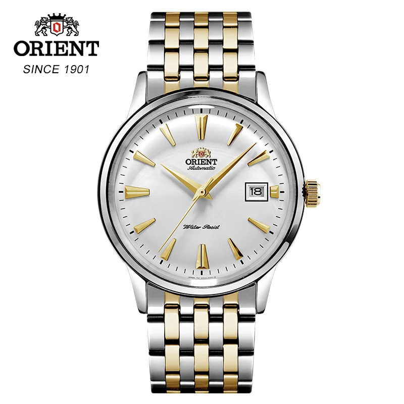 Оригинальные Ориент мужские часы классические автоматические механические часы деловые повседневные Простые механические наручные часы - Цвет: SER24006W0