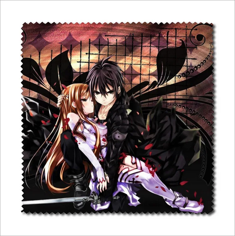 2 шт./компл. фланелевые очки ткань с принтом Kirigaya Kazuto/Yuki Asuna из аниме меч искусство