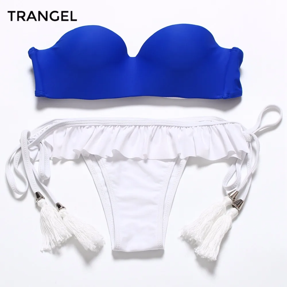 2016 Women Bandeau Push Up Bikinis Set Swimwear swimsuit bikini brazilian Biquinis Women maillot de bain