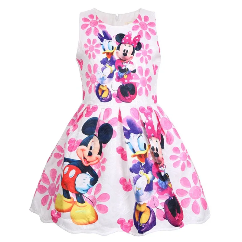 

The New summer Baby Girls Princess Dress Mickey printing Costume kids dresses for girls new Year Minnie Birthday Party dress