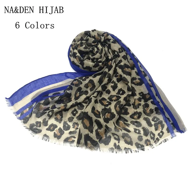 Estampa de Leopardo do Algodão para Mulheres Xaile do Lenço da Forma Macio do Vintage Cores Lenços Borla Muçulmano Hijab Pashmina Envoltório 2020 Nova 6
