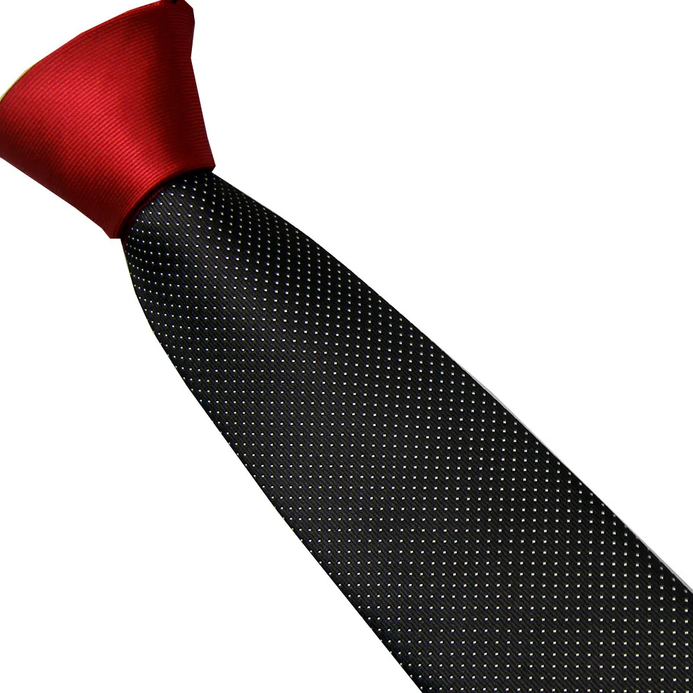 LAMMULIN мужские галстуки для костюма модный дизайн красный Узел контрастный черный с серебряные точки шейный платок, тонкий галстук 6 см Gravats Corbata Cravat