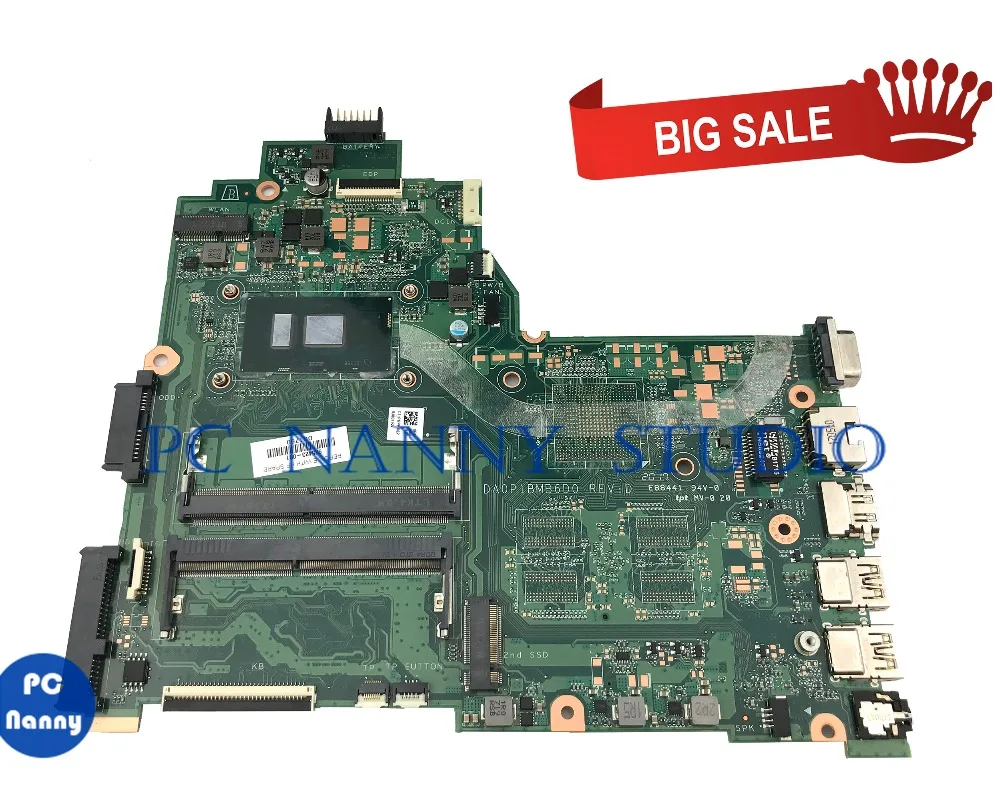 

PCNANNY FOR HP 14-BS Laptop motherboard DA0P1BMB6D0 925423-001 I3-6006U SR2UW tested