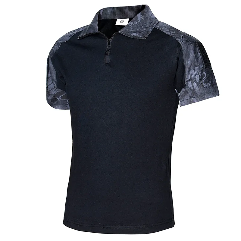 Camisa de Combate de Manga Nova Curta Multicam Camo Tático Ombro Curto Remendo Painel Manga Camisa Combate 8 Cheap Cam. caminhada