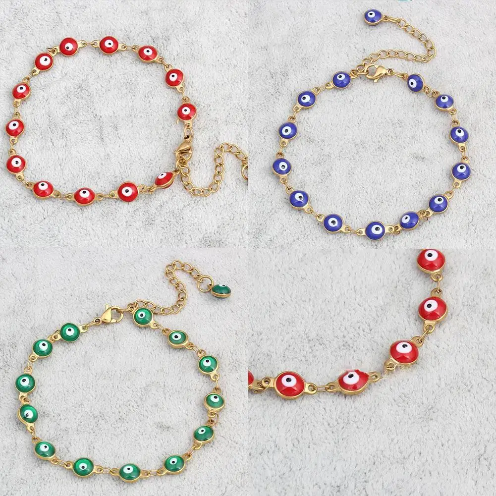 

Women Ethnic Turkey Evil Eye Enamel Bracelet Cuff Lucky Amulet Jewelry