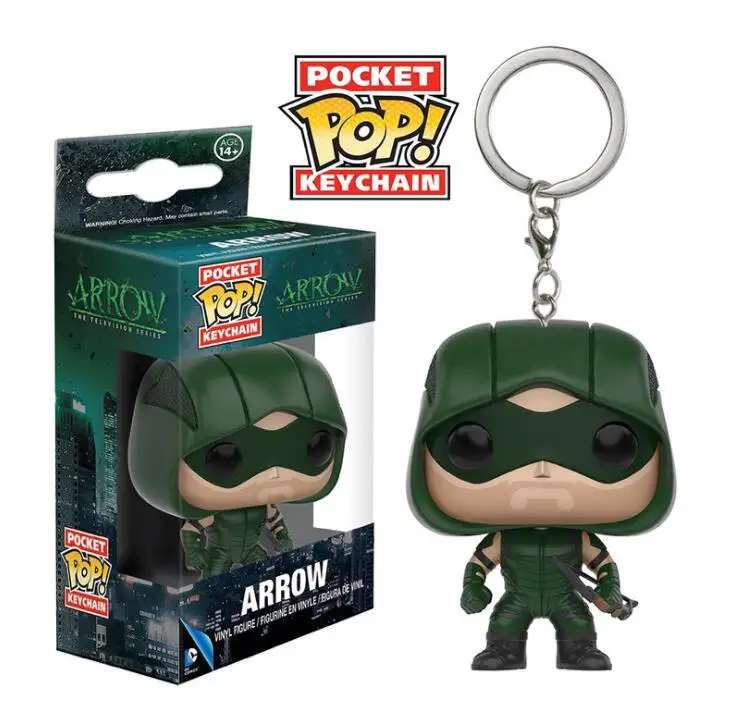 

POP DC Comics Arrow Keychain Vinyl Action Figure Key Chain Collectible Model Toy with Original box