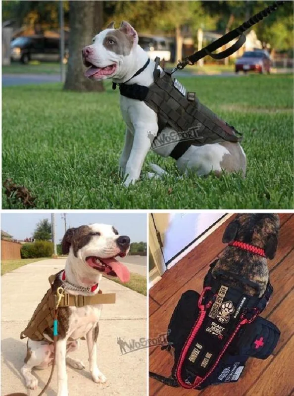 

Military Tactical Dog Training Molle Vest Compact Harness Dog Clothes Load Bearing Harness SWAT Dog Pet jacket Gear WoSporT