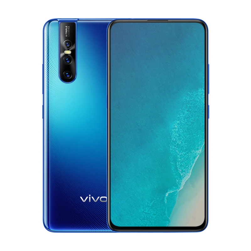 Глобальная версия оригинала Vivo V15 Pro мобильный телефон 6+ 128G Snapdragon 675 Восьмиядерный 48MP 6,3" отпечаток пальца на экране мобильного телефона - Цвет: Синий