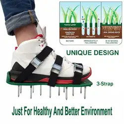 Бесплатная доставка Пара газовый аэратор обувь сандалии трава шипы ногтей культиватор Двор садовый инструмент