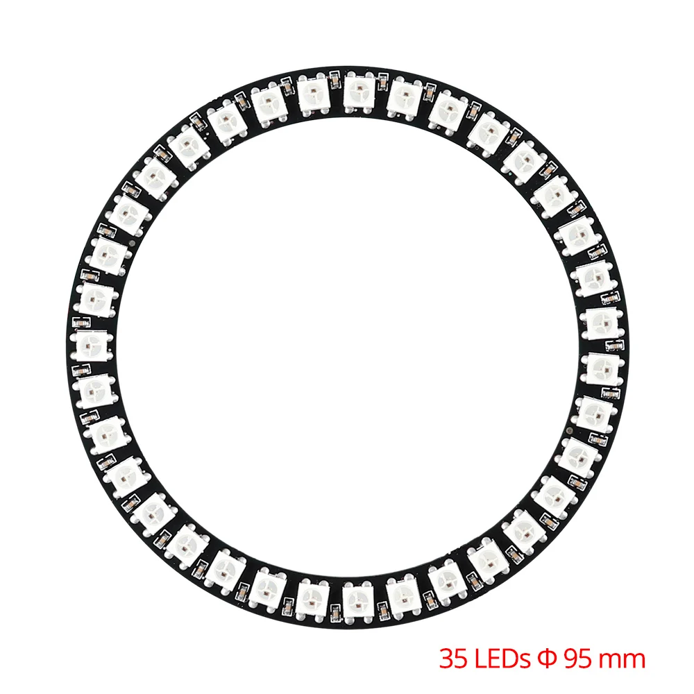 1 шт. WS2812B IC 5050 RGB светодиодный кольцо 1Bit 8Bit 16Bit 24Bit 35Bit 45Bit ws2812 пикселей светодиодный модуль полноцветной приводить в огни - Цвет: 35led