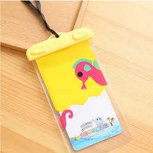 Waterproof Cartoon trasparent Lovely mobile phone bag for iPhone 6 6s 7 plus Blueboo Maya Max Child gift protection cover wallet