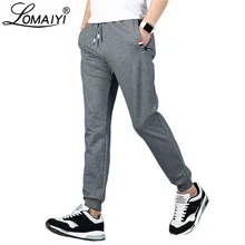 LOMAIYI, мужские повседневные штаны,, мужские эластичные хлопковые спортивные штаны, весна-осень, облегающие мужские брюки, мужские штаны для бега, Homme BM273