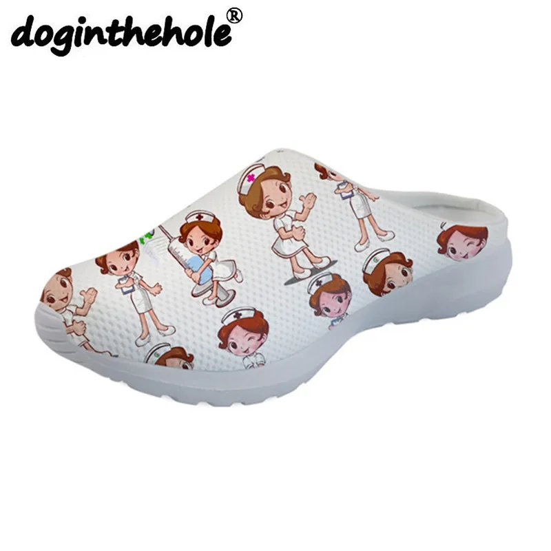 Doginthehole/милые спортивные сандалии с рисунком медсестры; пляжная обувь; коллекция года; шлепанцы; спортивная женская обувь из сетчатого материала; обувь для девочек; кроссовки - Цвет: H10263CA