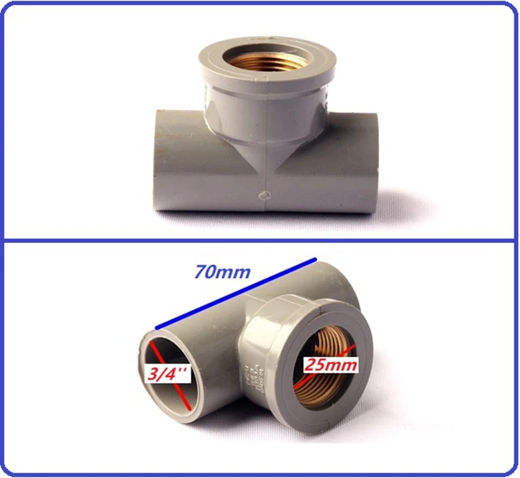 G 1/2 ''и G 3/4'' медная резьба X 25 мм прямой/локоть/тройник ПВХ трубы разъемы садовое орошение водопроводные трубы