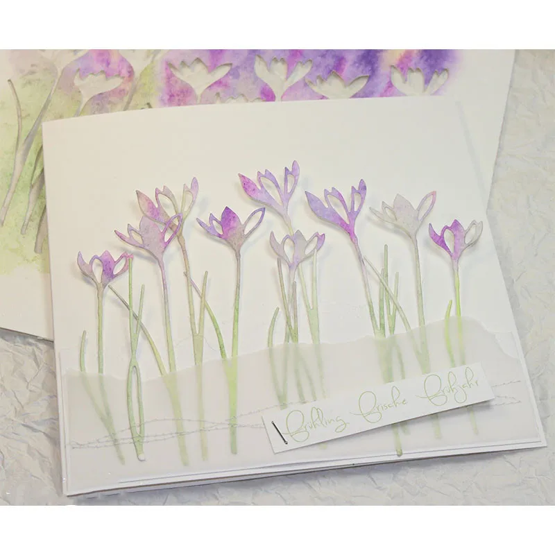 

Wildflower Crocus 2019 New Diecut Metal Cutting Dies for DIY Scrapbooking Album Embossing Paper Cards Making Crafts Supplies