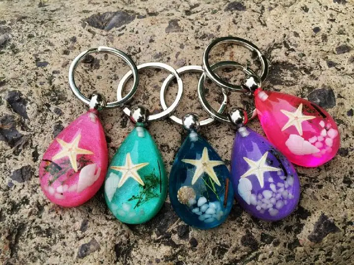 30pcskeyringjewelryrealfashionstarfishcolorfulkeychain.jpg