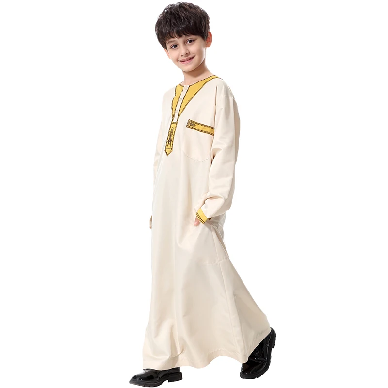 Best Seller Babalet Teenager Boys Solid Scoop Neck Embroidery Patchwork