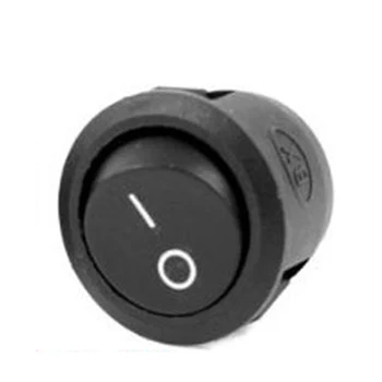 

2pcs Mini Rocker Switch Around Black 15mm 1 Pole Car 12V DC 230V 6A Accessory