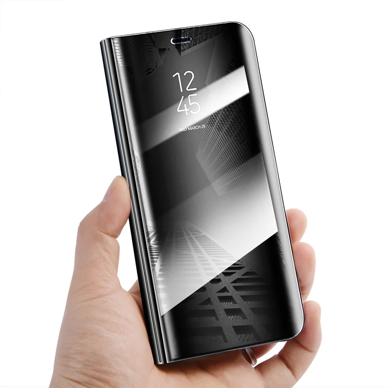 

Luxury Mirror Flip Case For Samsung Galaxy S9 S 9 Ultra thin Leather Clear View Smart Cover For Samsung Galaxy S9 Plus s9+ Cases