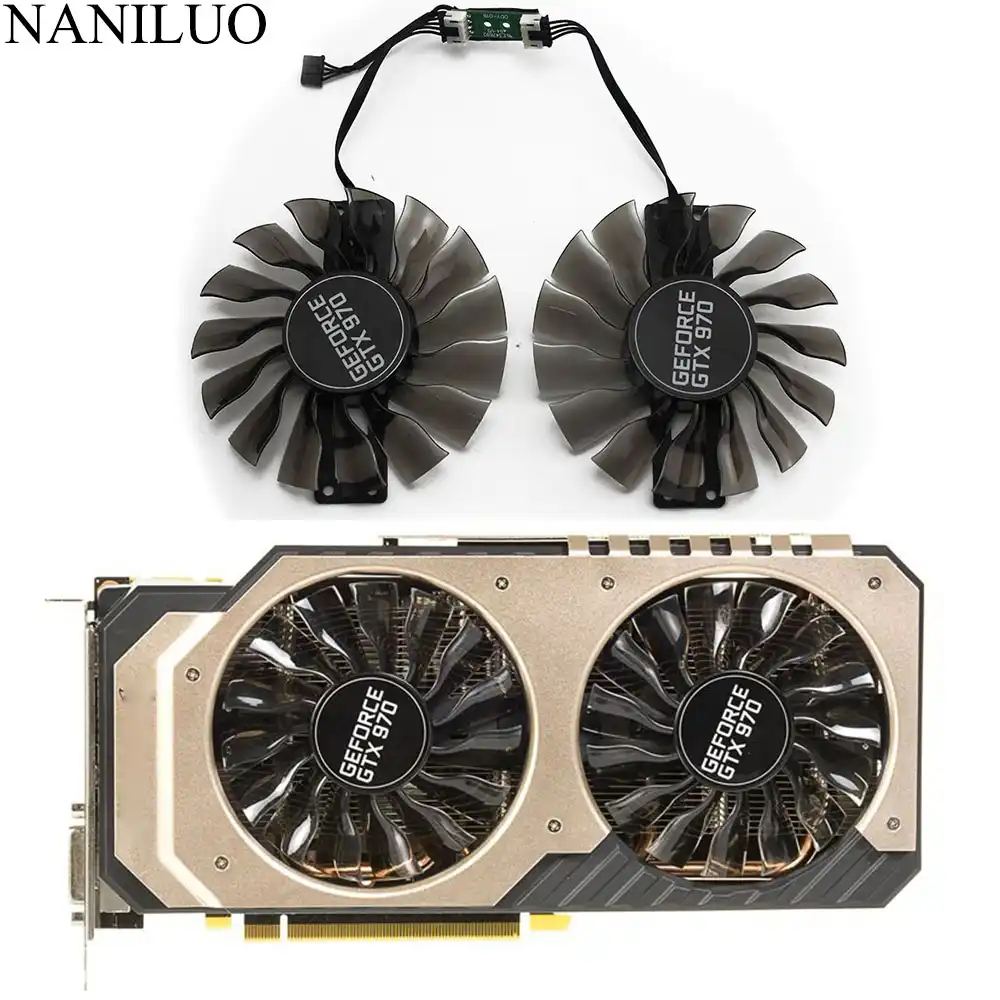 2pcs/Set 90MM Diameter VGA GPU Cooler Fan For Palit GTX970 GTX 970