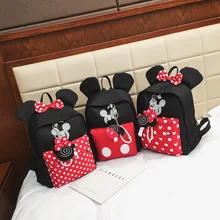 Дисней Микки детская сумка Школьный рюкзак для мальчиков девочек мультфильм Минни детский сад плечо начальной школы сумка с подвеской