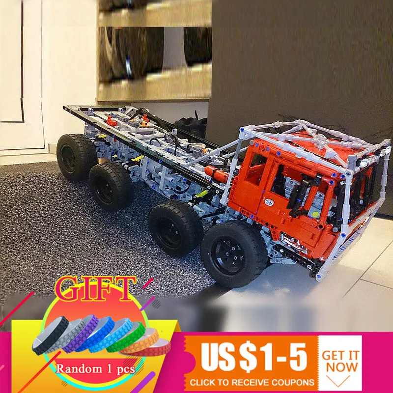 

23012 2839Pcs The Arakawa Moc Tow Truck Tatra set Compatible with 813 Technical Series Educational Building Blocks Toys