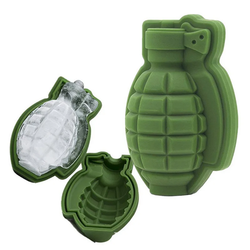 

Creative 3D Grenade Shape Ice Cube Mold Tray Party Bar Drinks Whiskey Wine Ice Cream Maker Silicone Chocolate Cake Baking mould