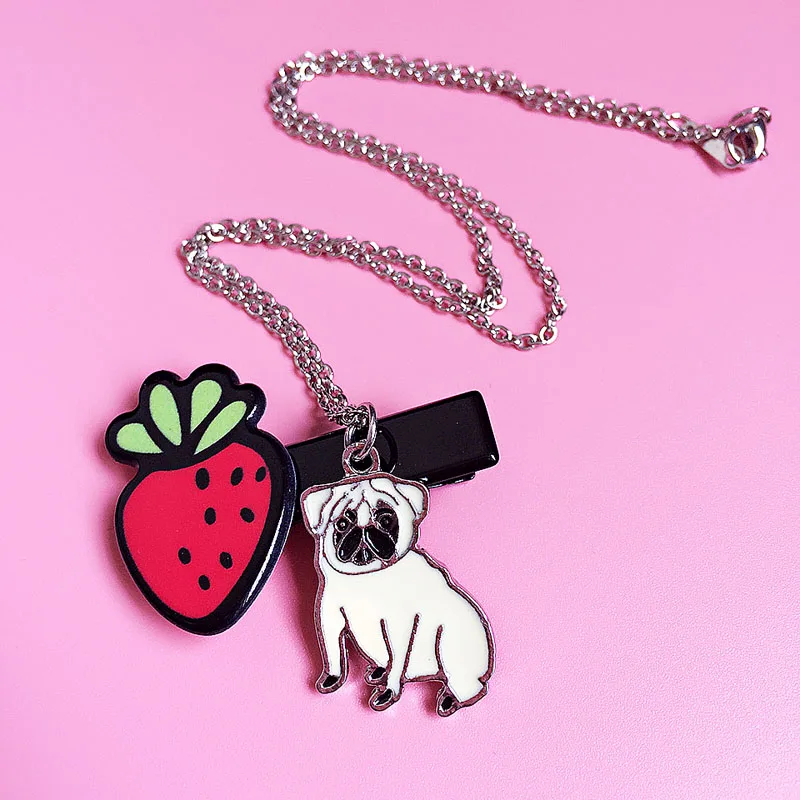 Jewelry Pug Necklace Dog Pet Puppy Necklaces & Pendants Delicate Women
