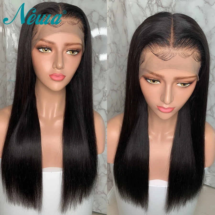 Newa волос 13x6 Синтетические волосы на кружеве человеческих волос парики для волос с детскими волосами прямые Синтетические волосы на кружеве парики бразильский парик из натуральных волос