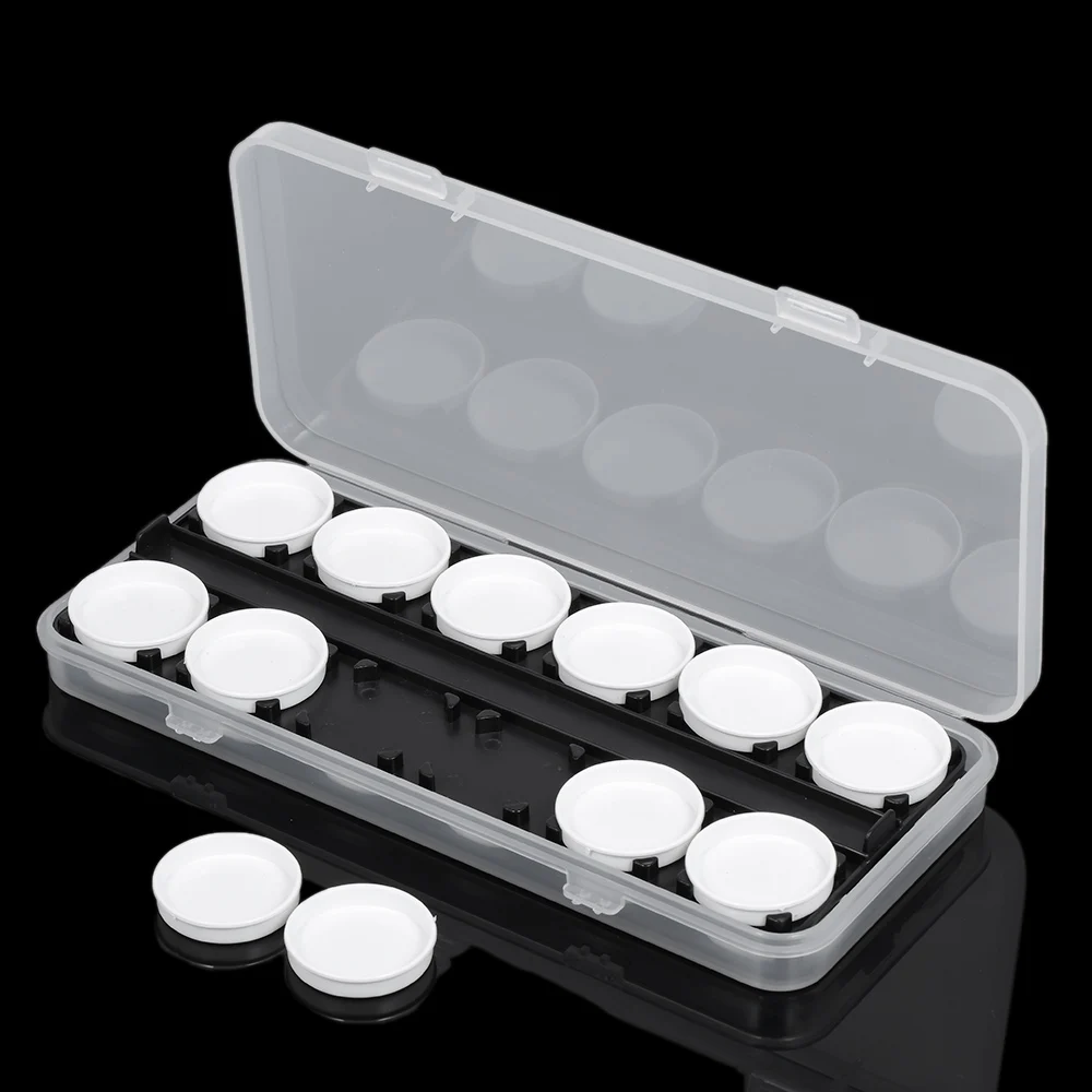 

24pcs/set Nail Polish Color Mixing Palette Dish Manicure UV Gel Painting Drawing Plate Detachable Double-deck Palette Box