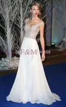 2016 Maß Neueste Sexy Lady Schöne New Fashion Design Vintage Elegante Spitze Chiffon Weiß Bodenlangen Abendkleid