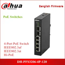 Сетевой видеорегистратор Dahua двухслойная Неуправляемый коммутатор питания через Ethernet DH-PFS3206-4P-120 4-Порты и разъёмы коммутатор питания через ethernet Поддержка IEEE802.3af, IEEE802.3at, совмещенный дальний/PoE