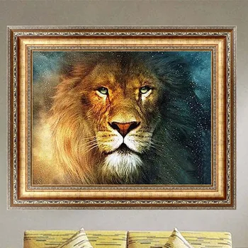 

DIY 5D Diamond Switch Kit Embroidery Lion Painting Mosaic Needlework Cross Stitch Home Decor 40*30cm