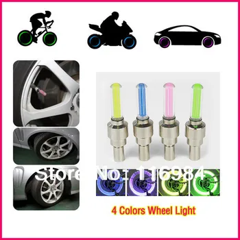 

6pcs High-quality Bicycle Car Motorcycle LED Wheel Light Tire Valve Wheel Spoke Light Color: pink,yellow,blue,green