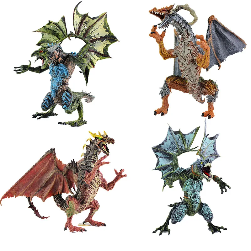 

4 pcs/set Baby Toys simulation dinosaur models toy dragon Monster dinosaur plastic dragon Action & Toy Figures dolls kids gift