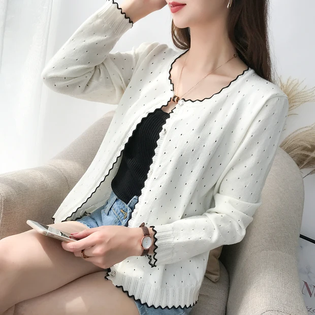 

9254 Short-style Knitted cardigan with shawl and thin sweater, 9 rows and 2 rows on 31-2 floor