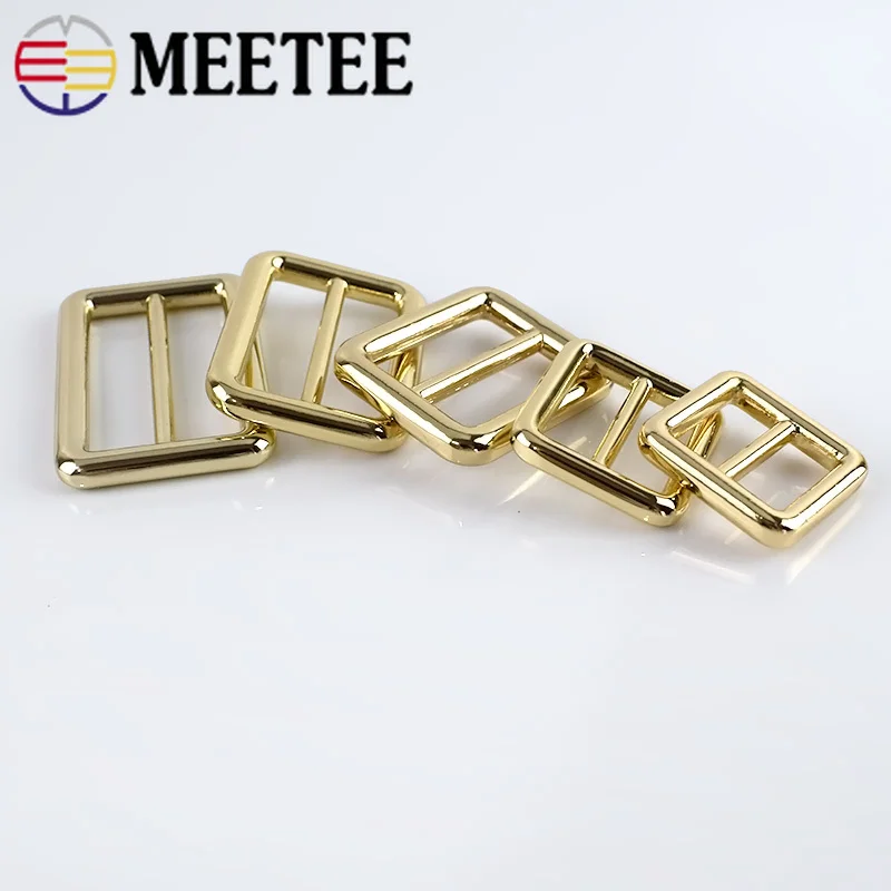 Meeetee 4 шт. 20/25/32/38 мм металлический уплотнительное кольцо в виде буквы D пряжка сумка ремень лямки отрегулировать Tri-скользящая Пряжка поделки кожаный доступом