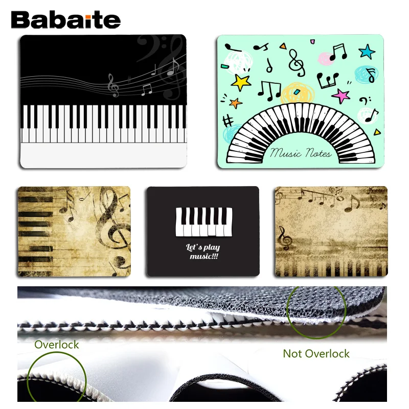 

Babaite New Printed Music Notes Piano Comfort Mouse Mat Gaming Mousepad Size for 180x220x2mm and 250x290x2mm Small Mousepad