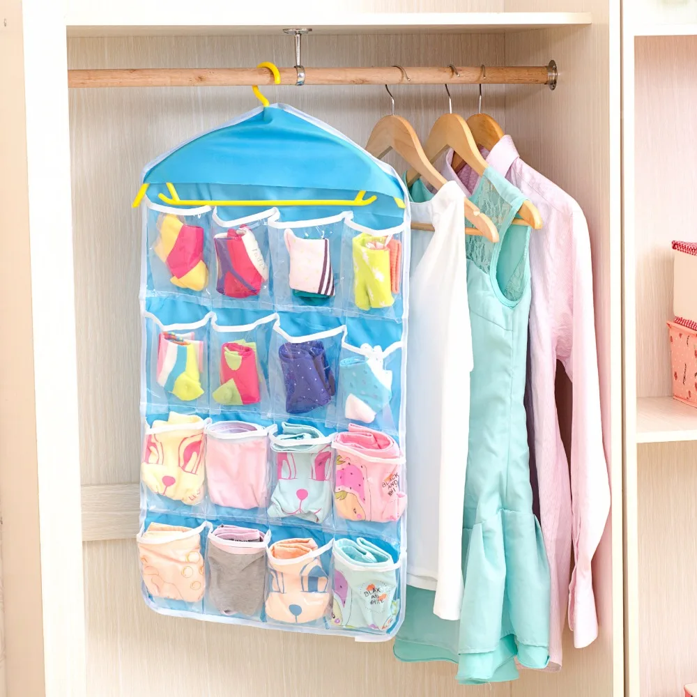

16 lattice clothing socks underwear to receive a door pocket bag chest small objects receive wall sorting bags