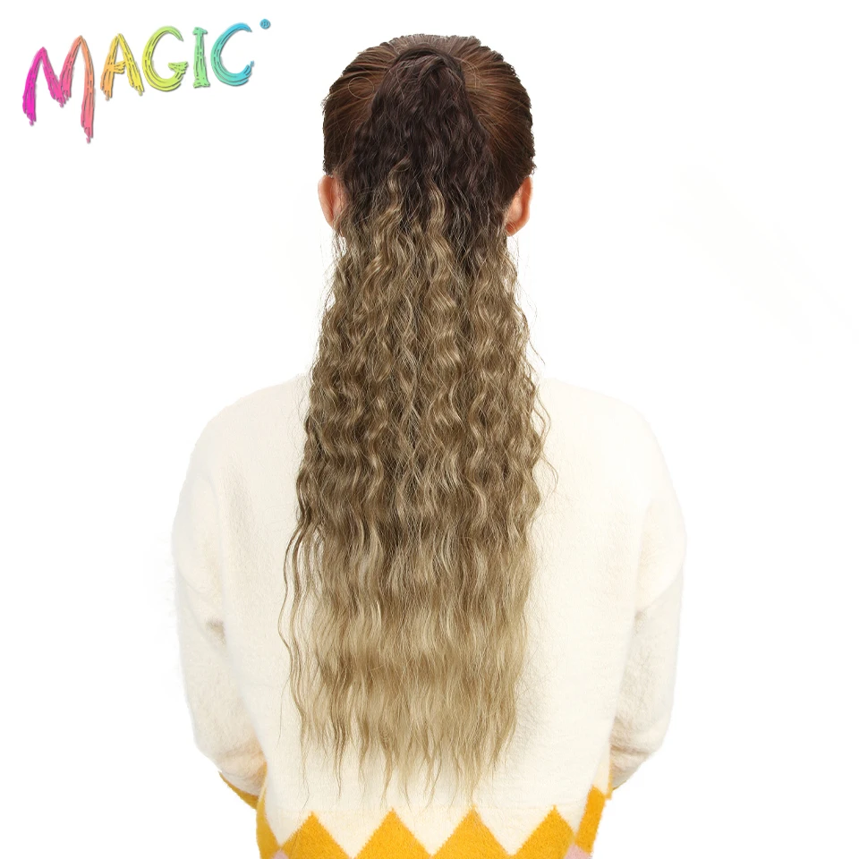 

MAGIC Hair 26"Inch Long Wavy Ponytail High Temperature Synthetic Female Fiber Wig Hair Clip Extension For All Women
