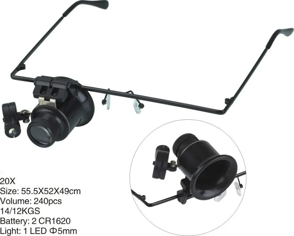 8345 eyes type LED light source watch a magnifying glass to 20 times undertakes maintenance |